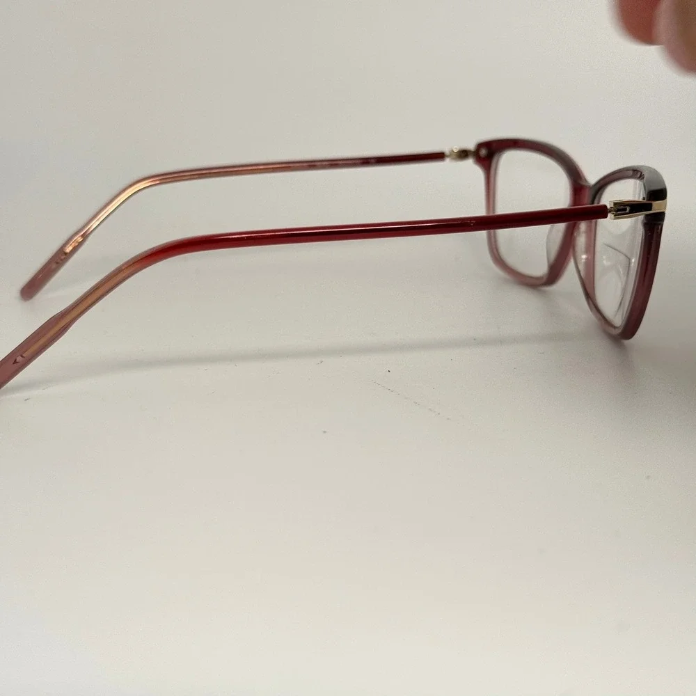 Ainslie BURG Burgundy Ombre Cat Eye Eyeglasses Frames 53-15-142 Gold Detail